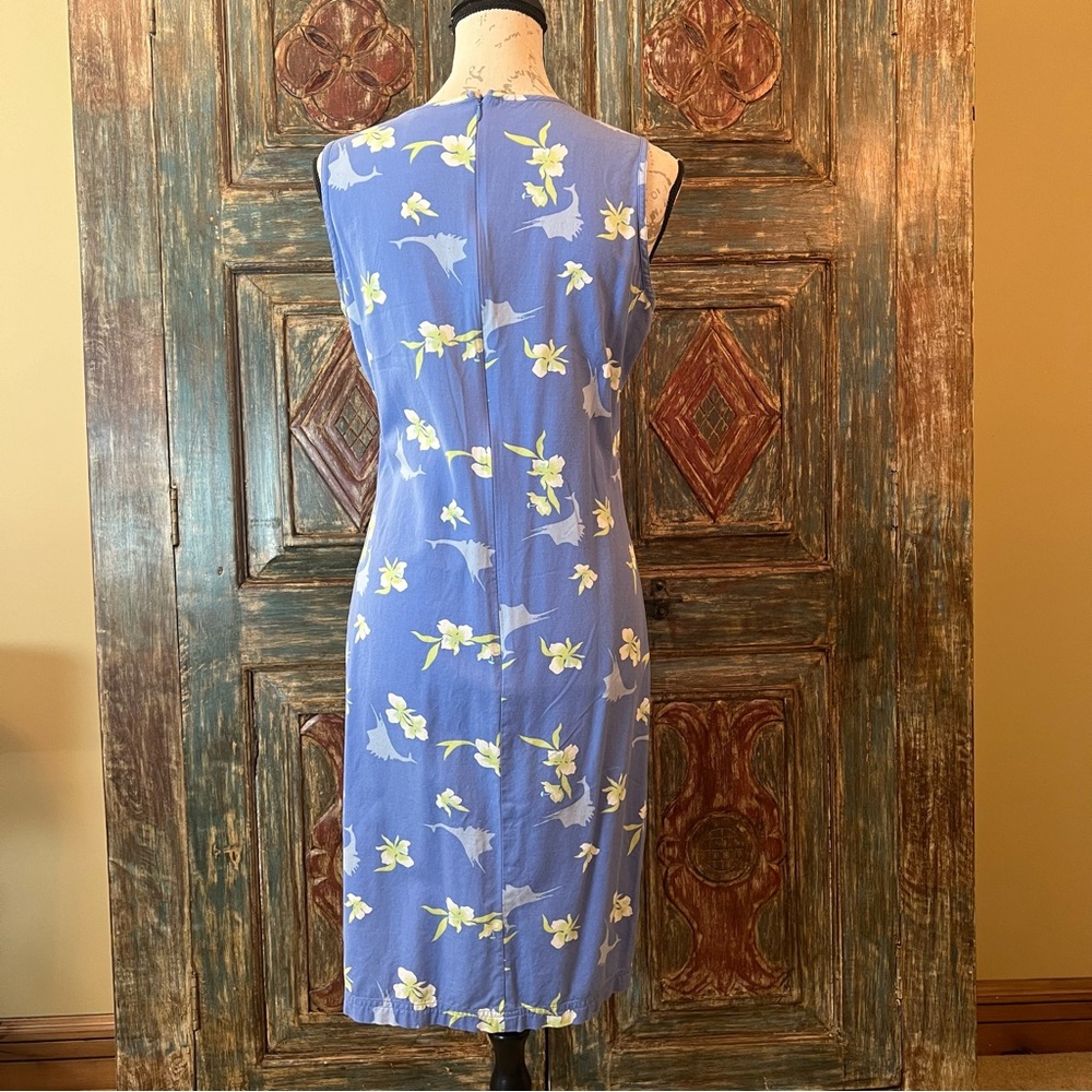 Columbia Tropical Print Cotton Blend Sleeveless Dress View 2